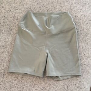 ALO Yoga Sage Green High-Rise Bike Shorts